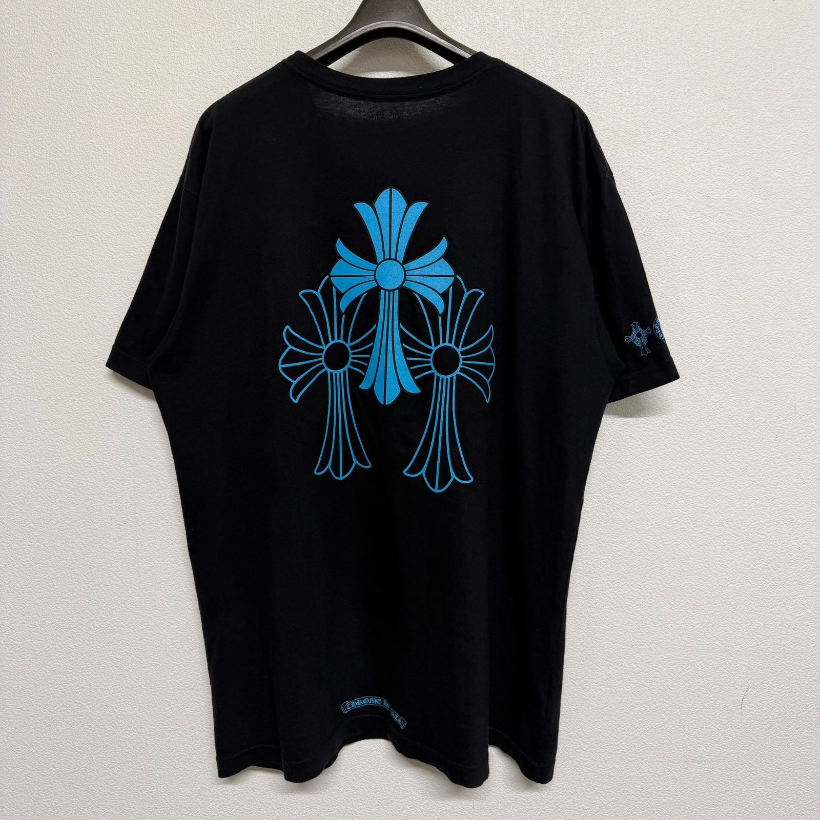 CHROME HEARTS Cemetery Cross Horse Shoe クロムハーツ セメタリークロス ホースシュー 黒 ブラック 青 ブルー 半袖 Tシャツ トップス メンズ レディース XLサイズ 美品 2760 75,988円