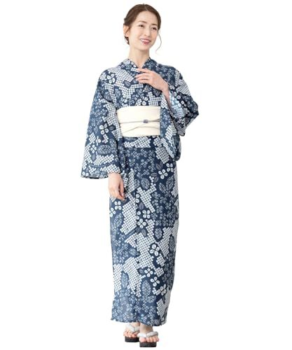 [SOUBIEN] ソウビエン 浴衣 3点 セット セパレート 新二部式浴衣 floro レディース (浴衣/兵児帯/伊達締め)e 0f133650