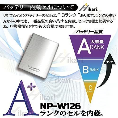 str 純正NP-W126の95％達1140mah大容量 富士フィルム 互換 バッテリー