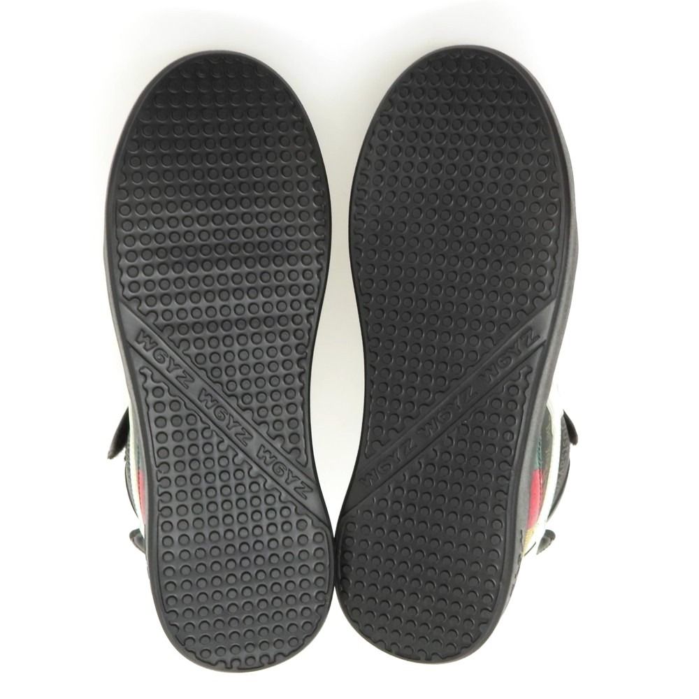 【新品】ウィズ（W6YZ） W6YZ QM240-1A18 合成皮革 スニーカー ブラックxマルチカラー【サイズ43】【メンズ】 新品】ウィズ（W6YZ） W6YZ QM240-1A18 合成皮革 スニーカー ブラックx