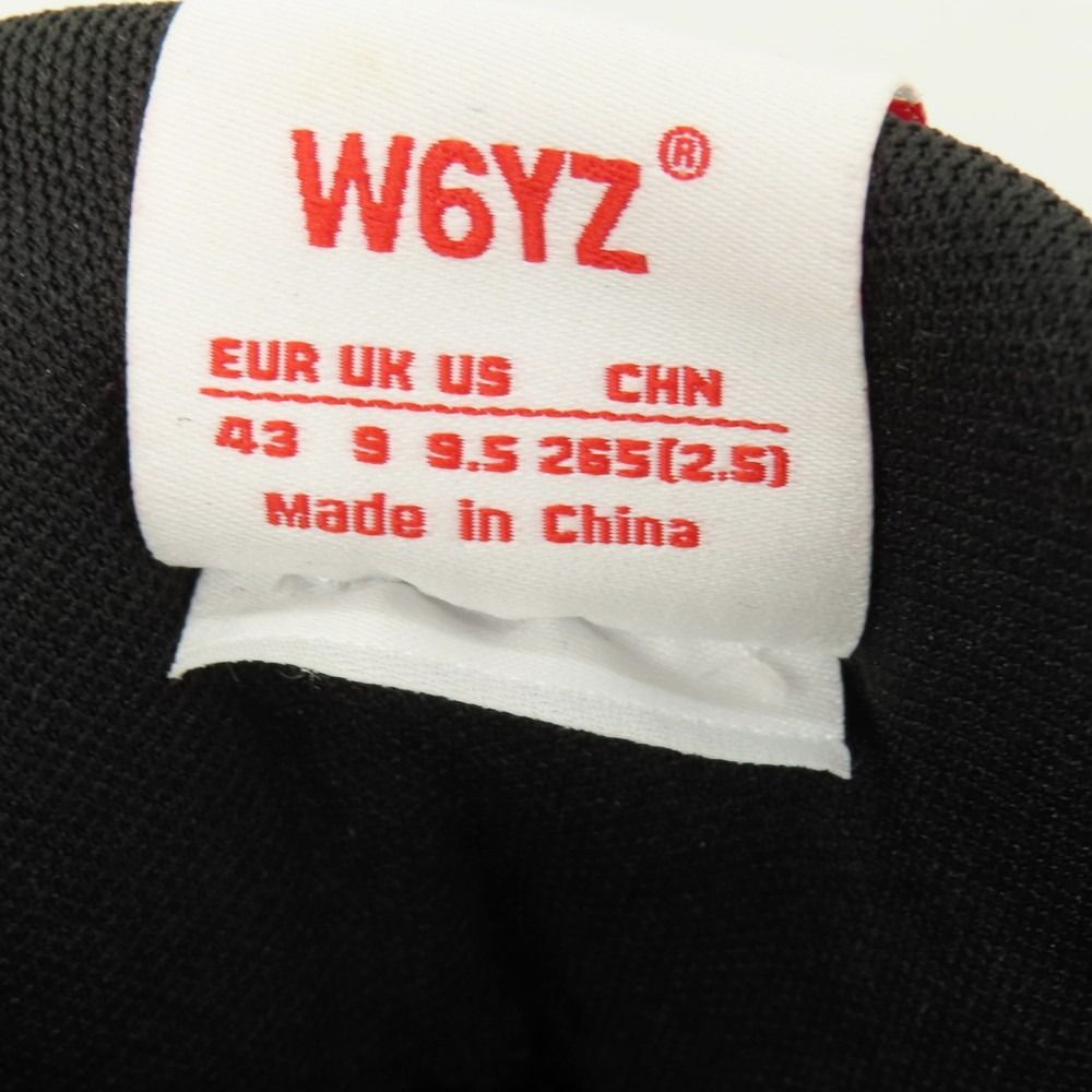 新品】ウィズ（W6YZ） W6YZ QM240-1A18 合成皮革 スニーカー ブラックx