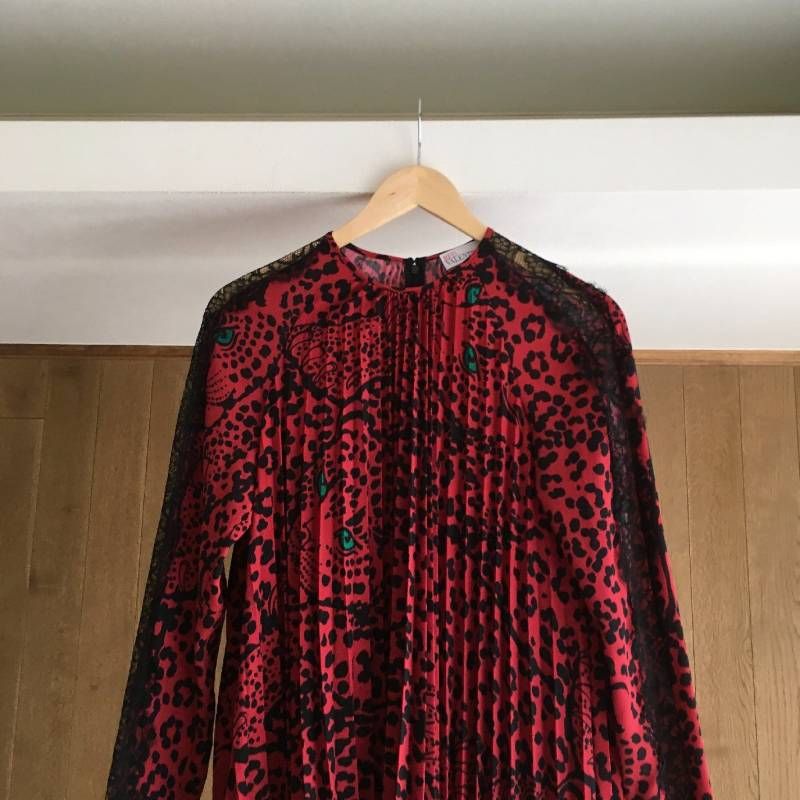 RED VALENTINO　美品　レザーワンピース 極美品 RED VALENTINO レッドヴァレンティノ ミニ ドレス ワンピース40