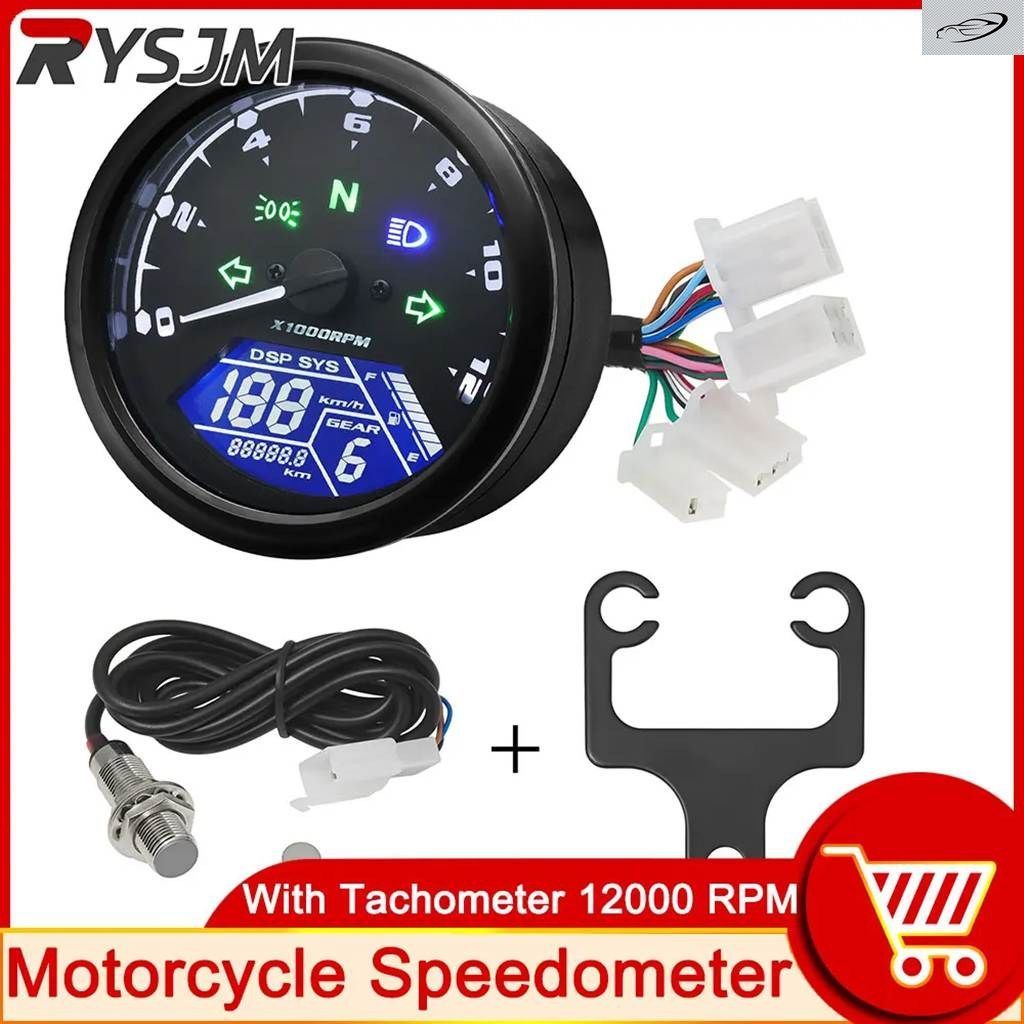 タコメーター オドメーター 12000RPM 199km/h オートバイ 12000RMP LCD スピード メーター オドメーター タコ
