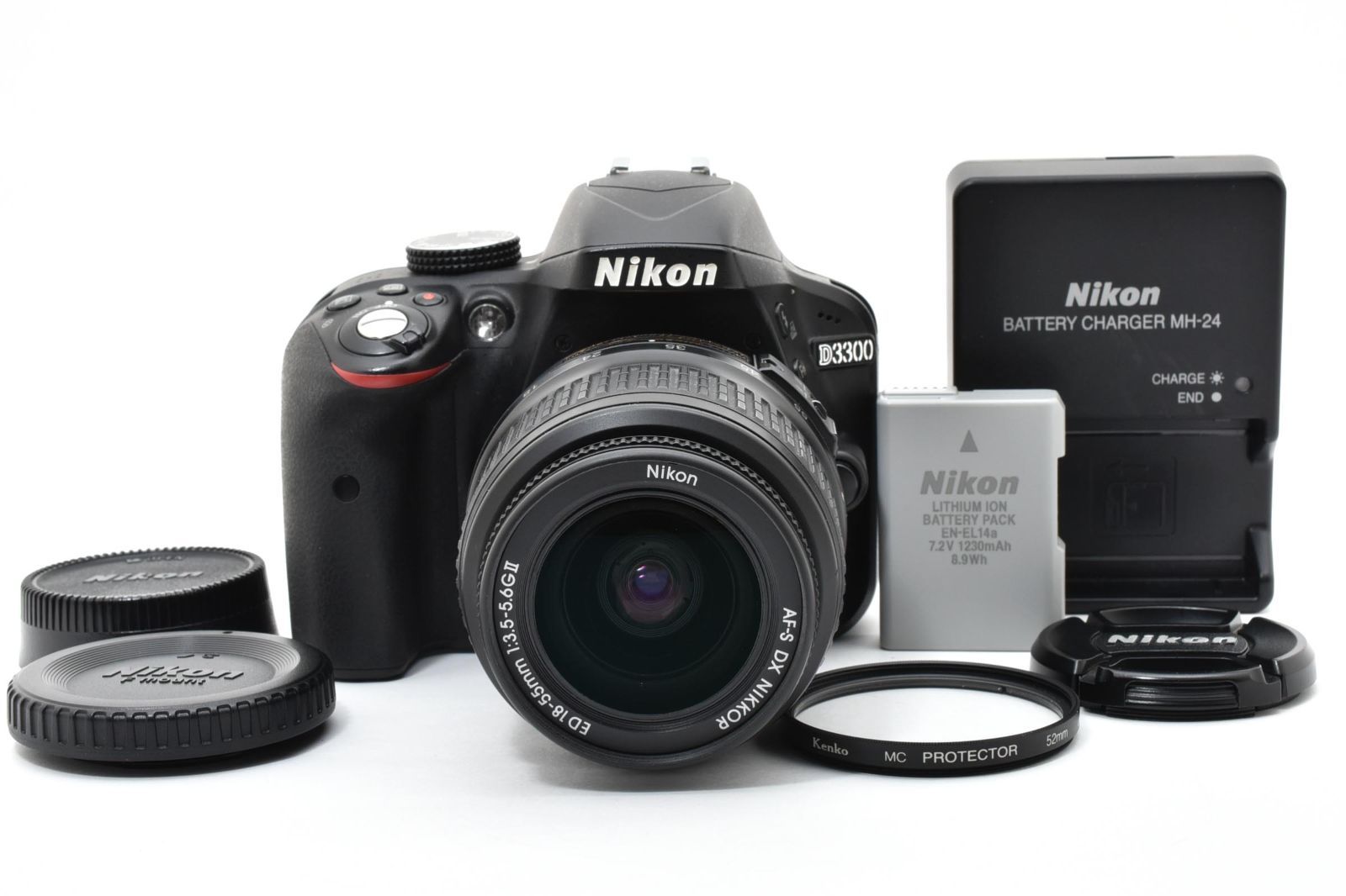 ★良品★ 《ショット数 4059回》 ニコン NIKON D3300 + AF-S DX Zoom Nikkor ED 18-55mm ii #2296 17,280円