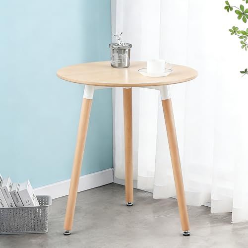 ★新品★丸テーブル カフェテーブル Probasto イームズ ダイニングテーブル 食卓 直径約60×高さ約70cm 円形丸型 カフェ テーブル 北欧 木製 無垢 （ナチュラル） 499b84b7