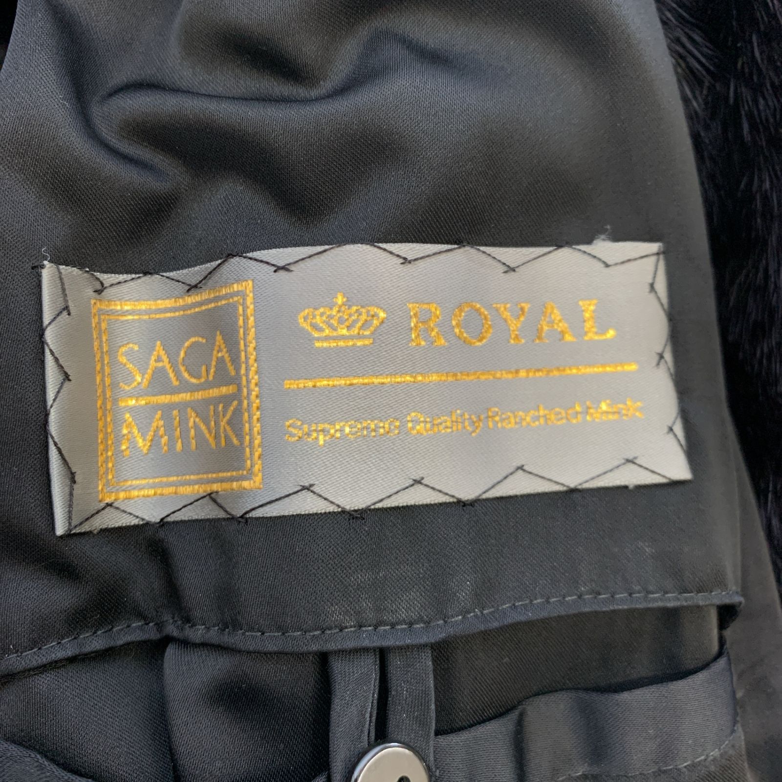 SAGA MINK ROYAL サガミンク 金サガ ファーコート ロング ブラック
