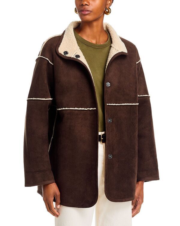 ヴェルヴェットバイグラハムスペンサー レディース アウター ジャケット・ブルゾン Velvet by Graham Spencer Albany Reversible Faux Shearling J