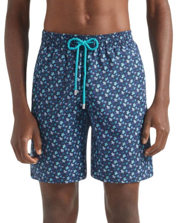 ヴィルブレクイン メンズ 水着 ハーフパンツ・ショーツ Vilebrequin Micro Ronde Des Tortues Rainbow 85 Swim Trunks Peacock Blue