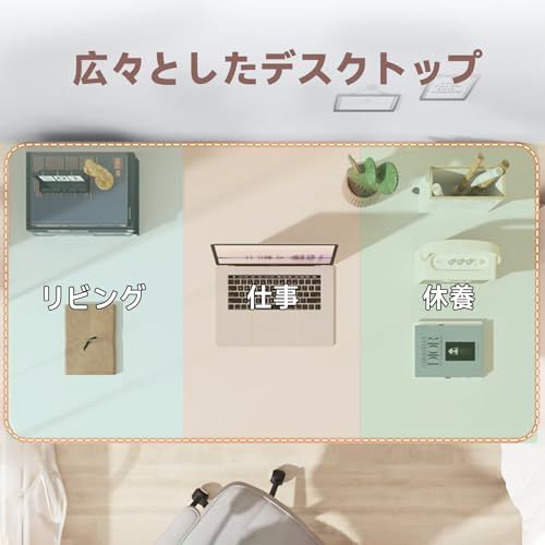 昇降デスク 人間工学 手動式 スタンディングデスク 高さ調整 勉強机 学習机 PCデスク シンプ 説明書付き ク簡単組立(100*50CM,白（しろ）)ｍａ