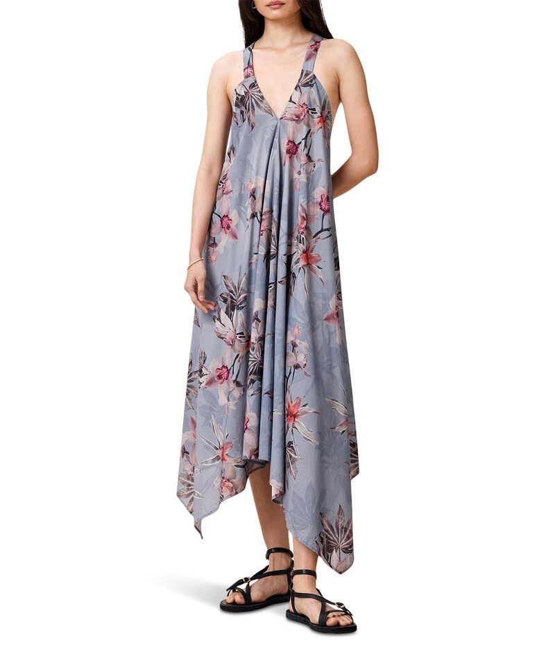 オールセインツ レディース トップス ワンピース AllSaints Lil Dress Adena Dusty Blue ブルー