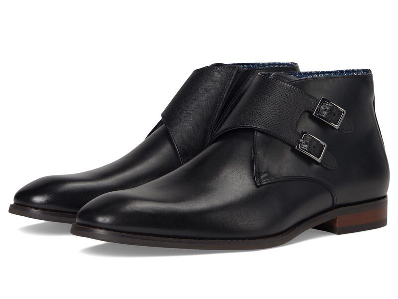 ステイシーアダムス メンズ シューズ ブーツ・レインブーツ モンクストラップ モンク Stacy Adams Kaius Double Monk Strap Boots Black ブラック