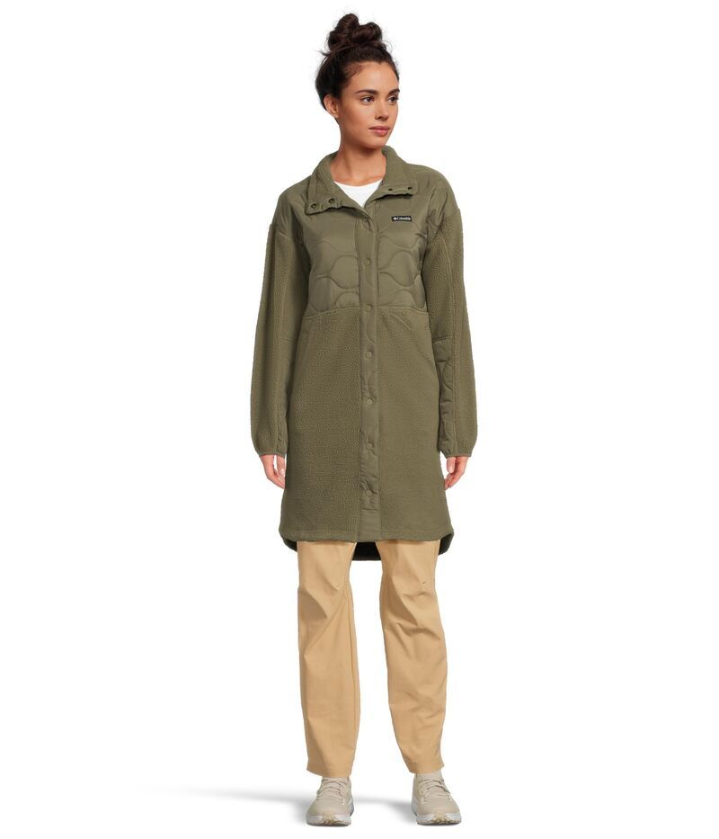 コロンビア レディース アウター コート フリース Columbia Cloud Point Long Fleece Stone Green グリーン
