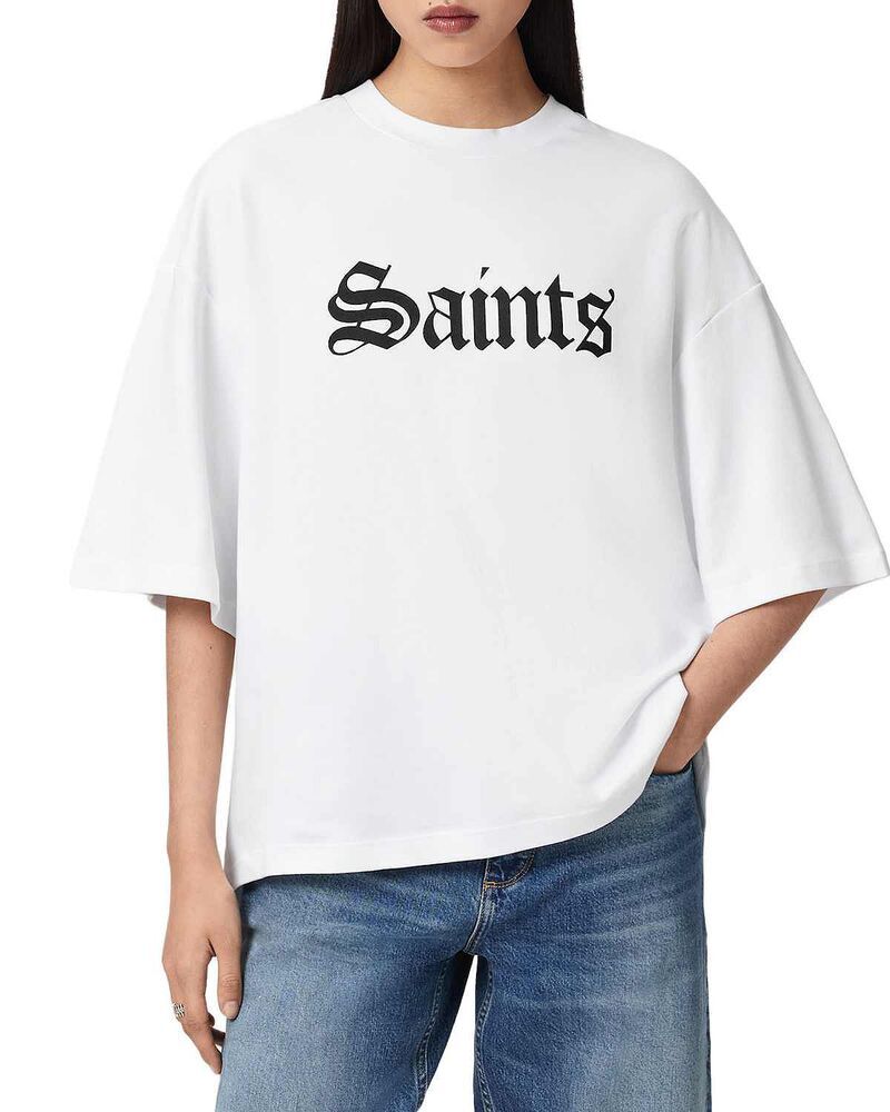 オールセインツ レディース トップス Tシャツ ALLSAINTSaint Amelie Tee Optic White ホワイト