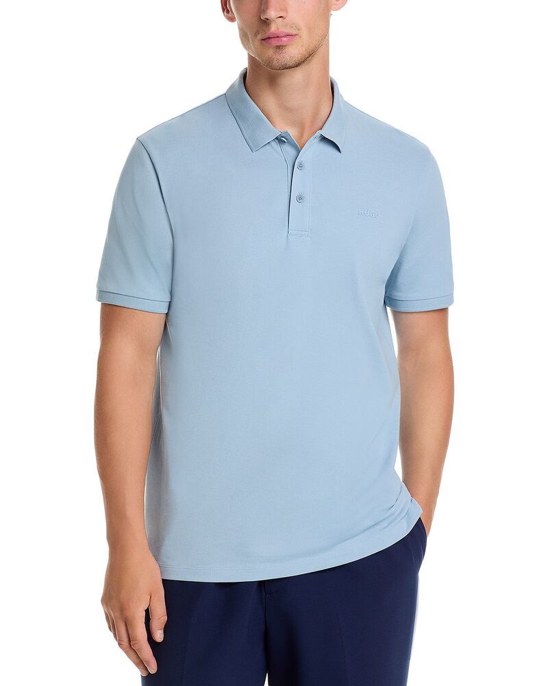 フューゴ メンズ トップス ポロシャツ HUGO Donos Polo Shirt Open Blue ブルー