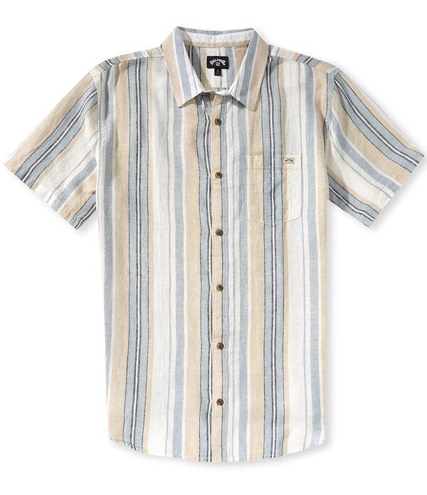 ビラボン メンズ トップス シャツ Billabong All Day Stripe Short Sleeve Woven Shirt BlueWhite ホワイト 15,251円