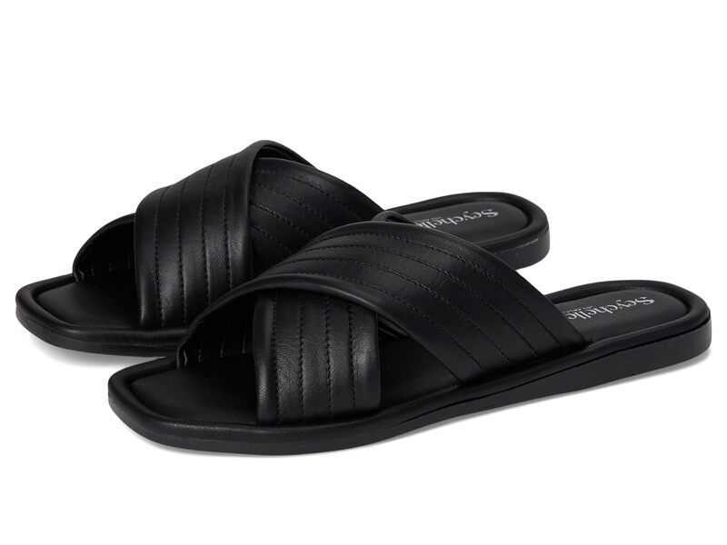セイシェルズ レディース シューズ サンダル レザー Seychelles Courage Leather Slide Sandal Black ブラック
