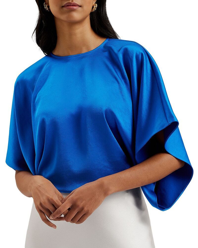 テッドベーカー レディース トップス シャツ Ted Baker Cherika Bat Wing Sleeve Top Blue ブルー