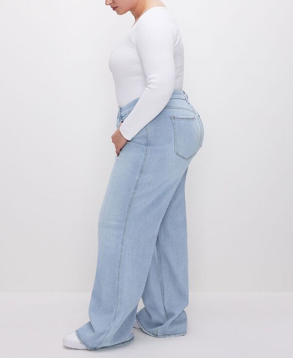 グッドアメリカン レディース ボトムス デニムパンツ ジーンズ Good American Womens Skate HighRise WideLeg Jeans Indigo インディゴ
