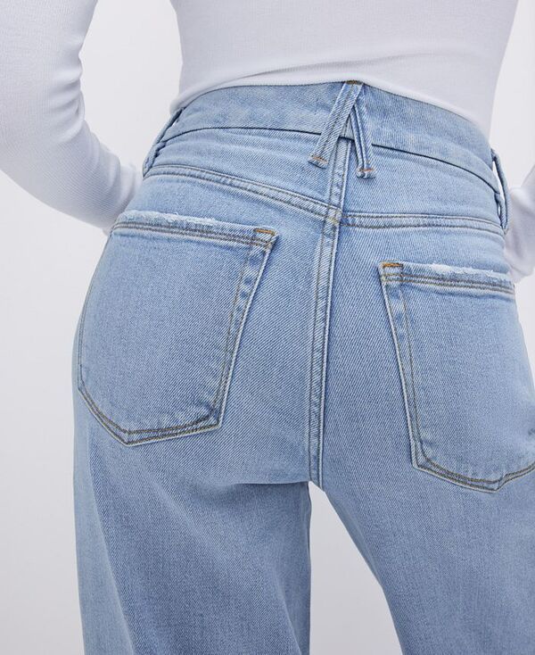 グッドアメリカン レディース ボトムス デニムパンツ ジーンズ Good American Womens Skate HighRise WideLeg Jeans Indigo インディゴ