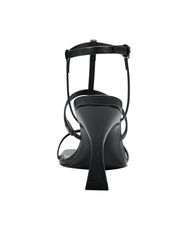 マーク・フィッシャー レディース シューズ サンダル Marc Fisher LTD Womens Dennie Square Toe Strappy Dress Sandals Black Leat
