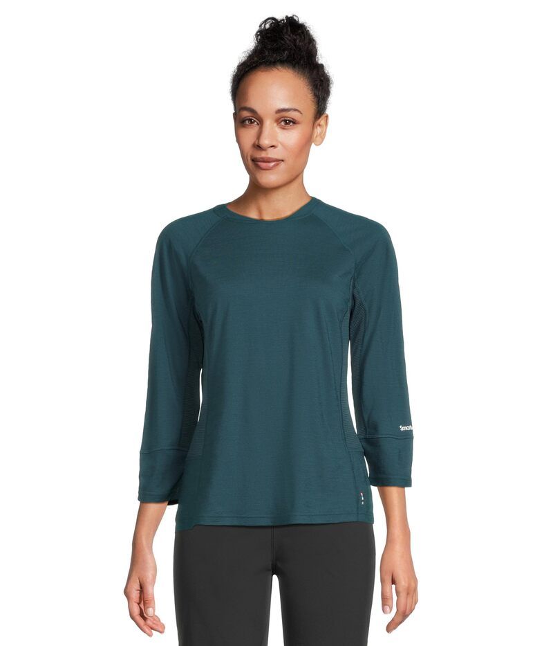 スマートウール レディース トップス シャツ ジャージー Smartwool Mountain Bike 34 Sleeve Jersey Twilight Blue ブルー