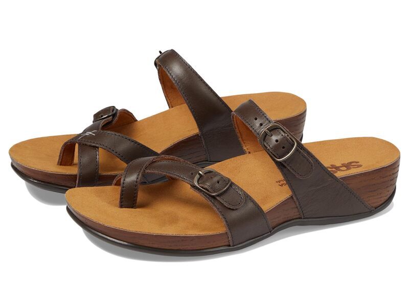 サス レディース シューズ サンダル SAShelly Adjustable Toe Loop Slide Sandal Coffee コーヒー