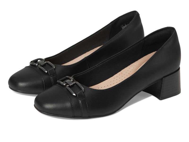 クラークス レディース シューズ ヒール Clarks Iridessa Erin Black Leather ブラック