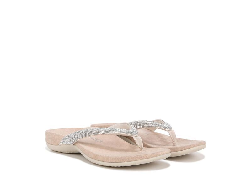 バイオニック レディース シューズ サンダル VIONIC Dillon Shine Cream Rhineston クリーム