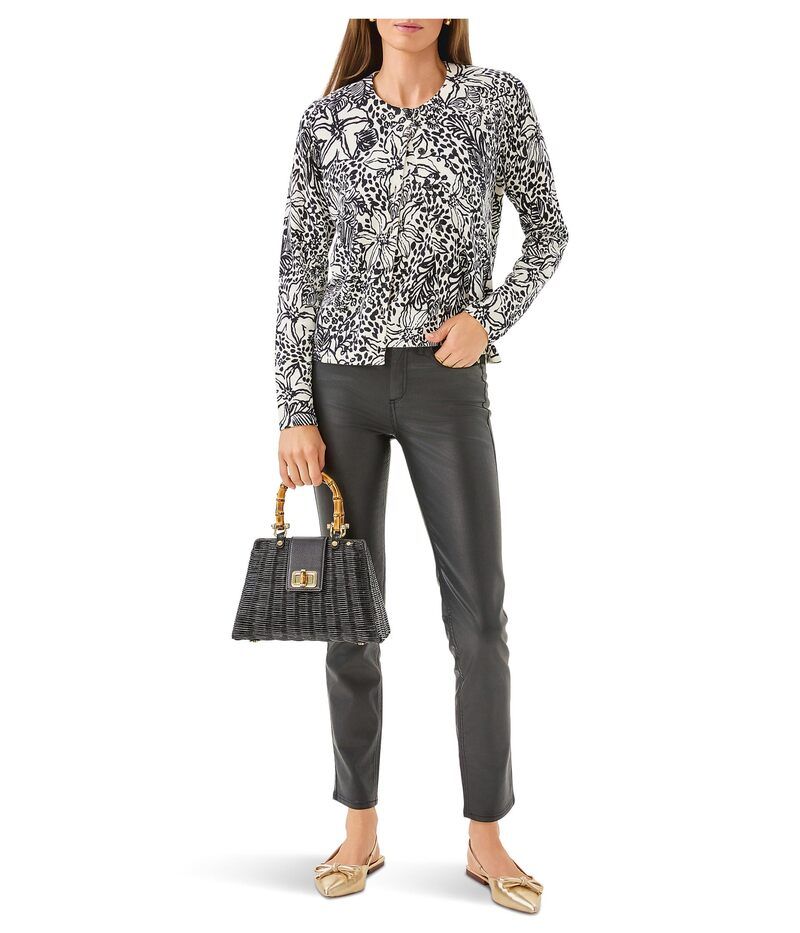 リリーピュリッツァー レディース アウター ニット・セーター カーディガン Lilly Pulitzer Fairley Cardigan Onyx Lots To Spot