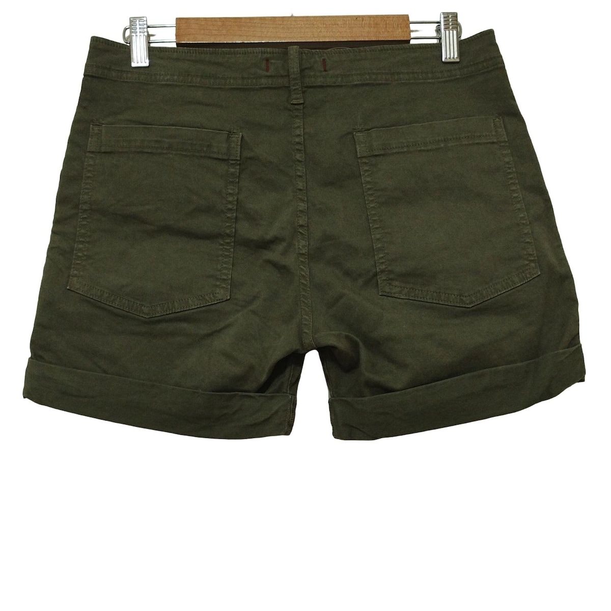 ペイント加工 カーキショートパンツ サイズ25 RED CARD(レッドカード) ショートパンツ サイズ25 XS レディース