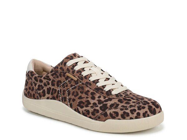 ドクター・ショール レディース シューズ スニーカー Dr Scholls Be True Sneaker Womens BrownBlack Leopard Print Fabric ブラック