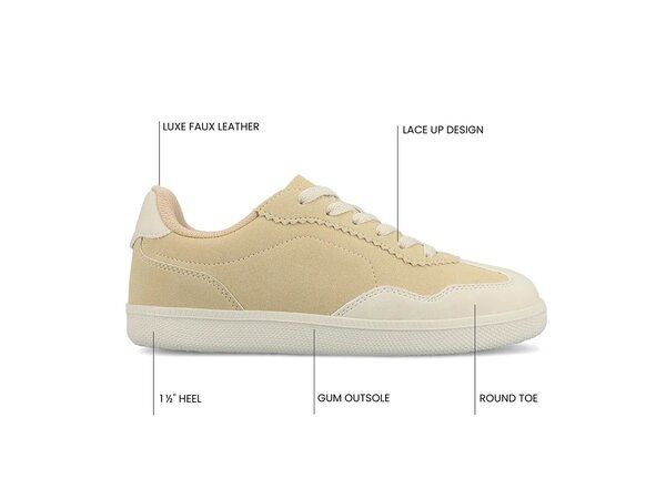 ジャーニー レディース シューズ スニーカー Journee Lummie Sneaker Womens BeigeIvory アイボリー｜詳細画像