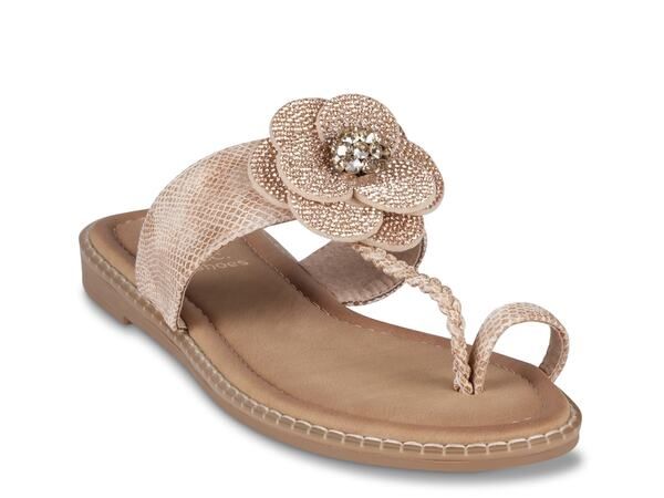 ジーシーシューズ レディース シューズ サンダル GC Shoes Blossom Sandal Rose Gold Snake Print ゴールド
