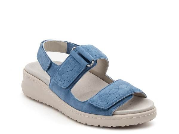 ダイビッドテイト レディース シューズ サンダル David Tate Kara Wedge Sandal Denim Blue デニム