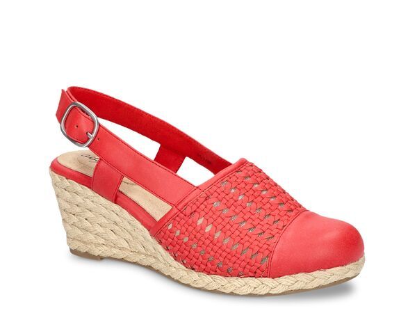 イージーストリート レディース シューズ サンダル Easy Street Taffy Wedge Sandal Red レッド