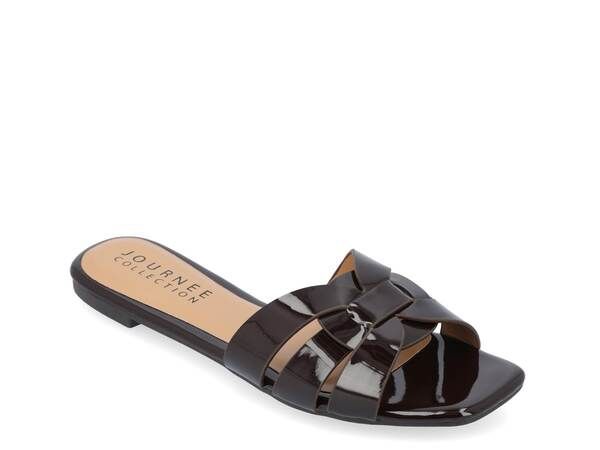 ジュルネ コレクション レディース シューズ サンダル Journee Collection Arrina Slide Sandal Womens Dark Brown ブラウン