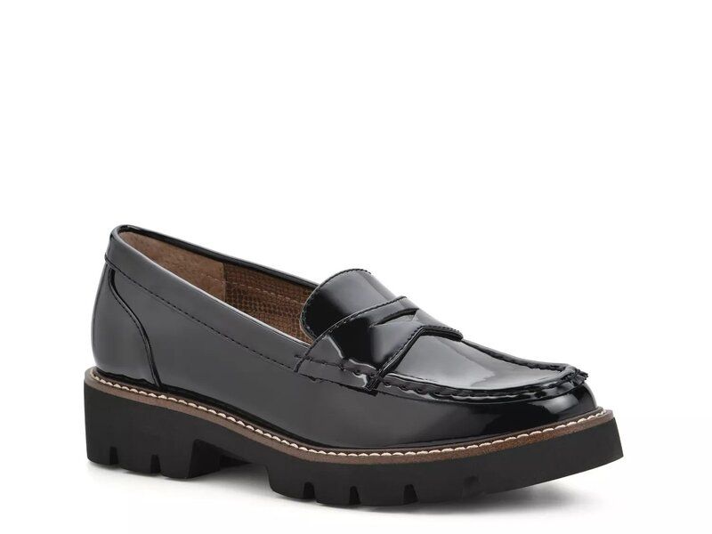 ホワイトマウンテン レディース シューズ スリッポン・ローファー White Mountain Gunner Loafer Black Patent ブラック