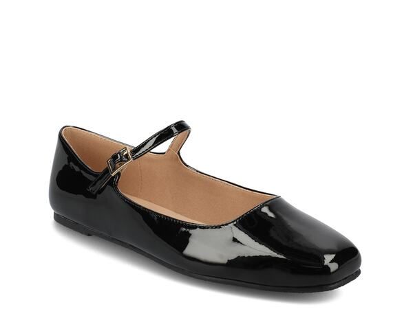 ジュルネ コレクション レディース シューズ パンプス Journee Collection Carrie Mary Jane Flat Black Patent ブラック