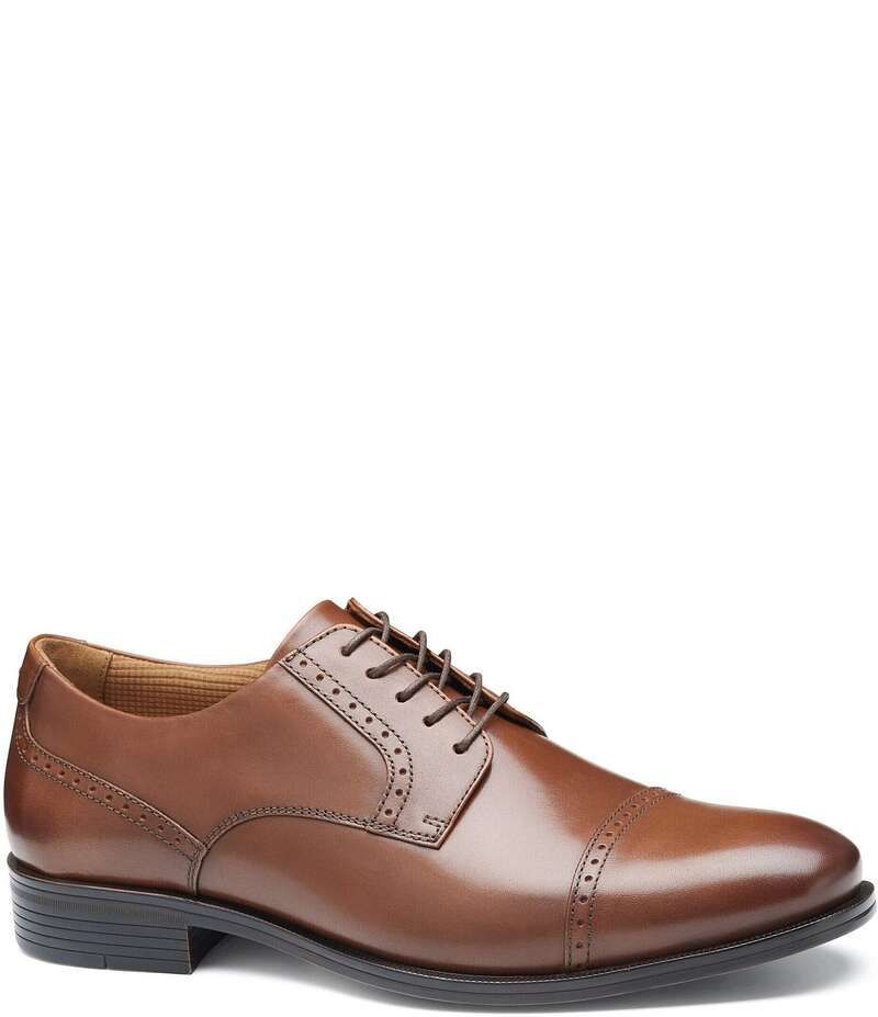 ジョンストンアンドマーフィー メンズ シューズ ドレスシューズ オックスフォード ブローグ キャップ レザー Johnston Murphy Mens Reeve Leather Cap Toe Br