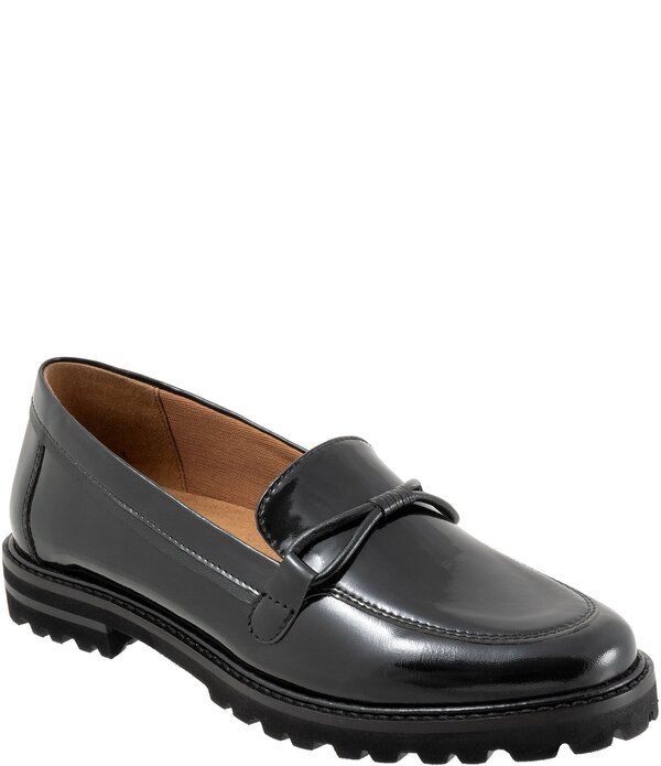 トロッターズ レディース シューズ パンプス レザー ローファー Trotters Fiora Patent Leather Loafers Black ブラック
