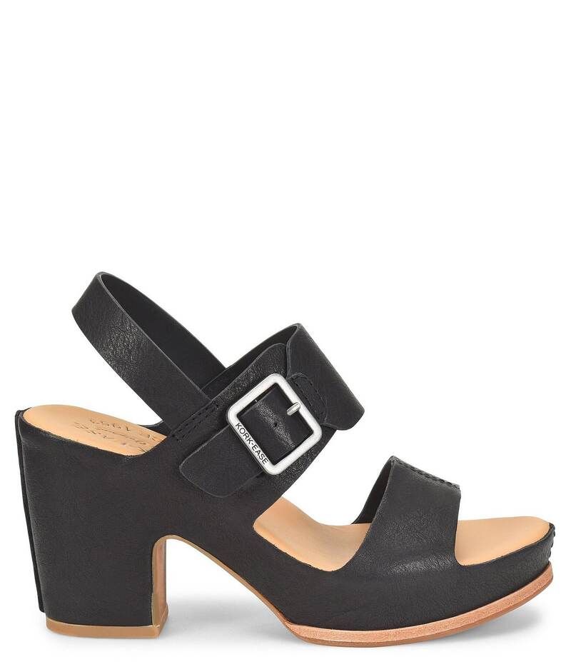 コークイーズ レディース シューズ サンダル プラットフォーム レザー ヒール KorkEase San Carlos Leather Buckle Platform Block Heel Clog