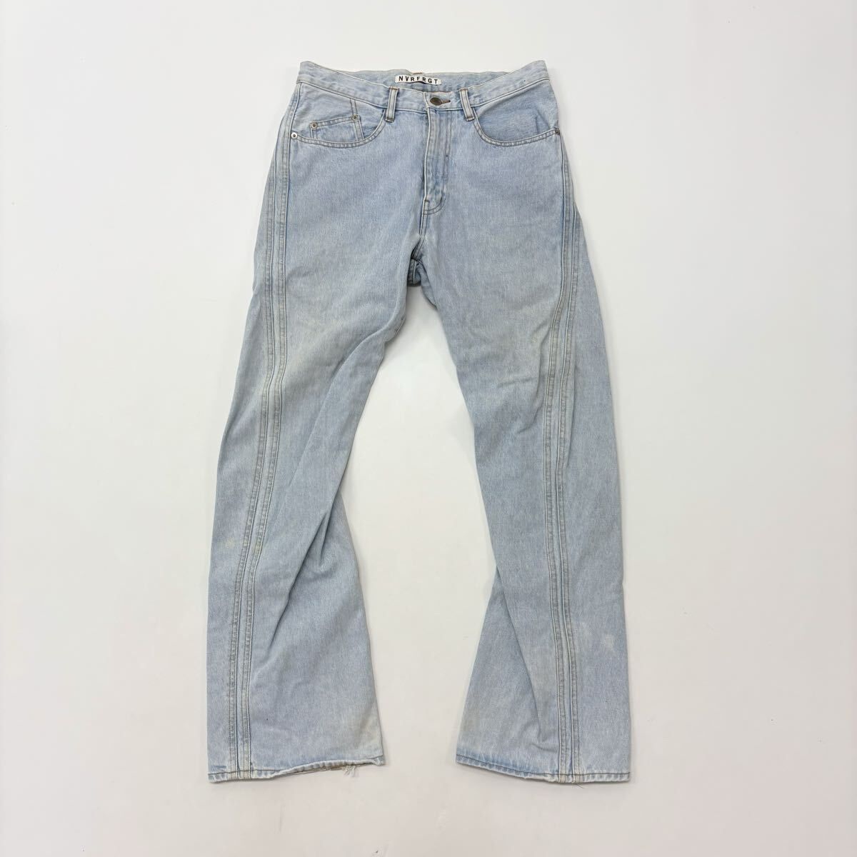 名作 NVRFRGT ネヴァーフォーゲット 3D TWISED JEANS SAX 3D 
