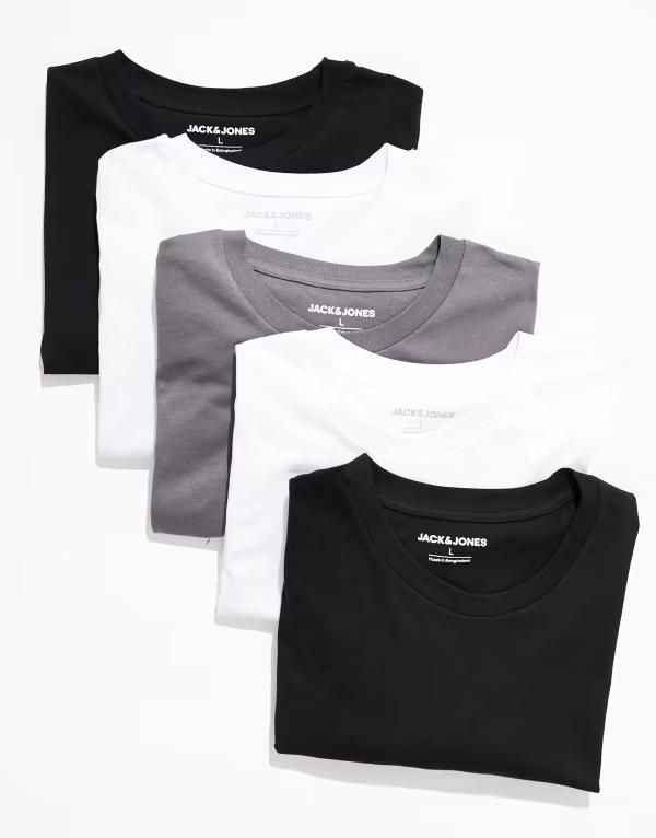 ジャック アンド ジョーンズ メンズ トップス Tシャツ Jack Jones oversize Tshirt 5 pack black White Black ホワイト 19,786円