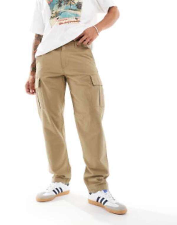 ジャック アンド ジョーンズ メンズ ボトムス カジュアルパンツ カーゴパンツ パンツ Jack Jones loose fit cargo pants Elmwood ベージュ