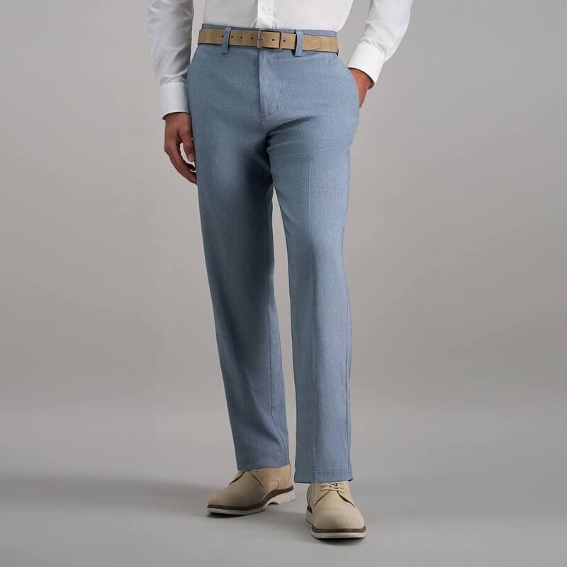 ハガー メンズ ボトムス カジュアルパンツ Mens Haggar Cool Right Performance Flex StraightFit FlatFront Pants Chambray