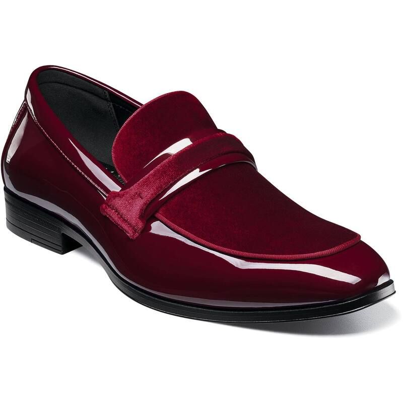 ステイシーアダムス メンズ シューズ スリッポン・ローファー Stacy Adamspratley Mens Moc Toe SlipOn Shoes Burgundy バーガンディ