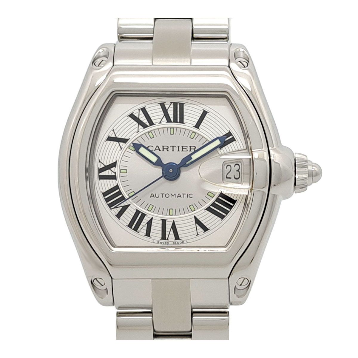 カルティエ ロードスター LM W62000V3 自動巻き ステンレススティール メンズ ボーイズ CARTIER【中古】 【時計】