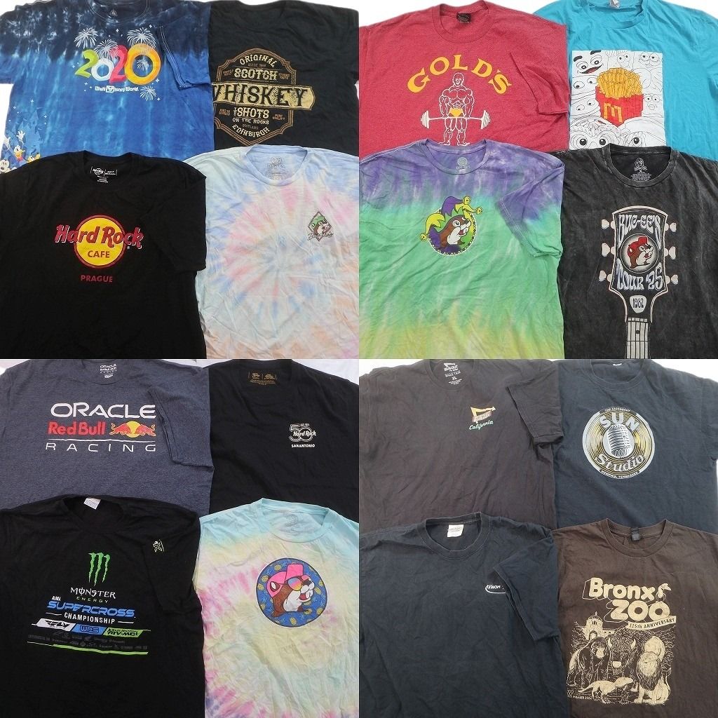 古着卸 まとめ売り 企業 Tシャツ 16枚セット ( メンズ XL ) レッドブル バッキーズ ハードロックカフェ 中古 古着 NF4623