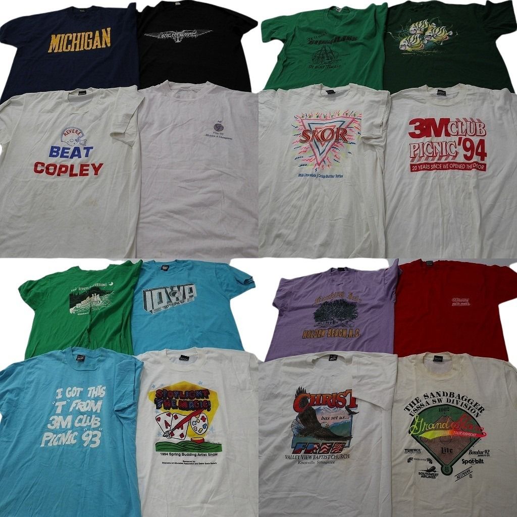 古着卸 まとめ売り ヴィンテージ シングルステッチ Tシャツ 16枚セット ( メンズ XL/2XL ) スクリーンスター アニマル 中古 古着 NF4650