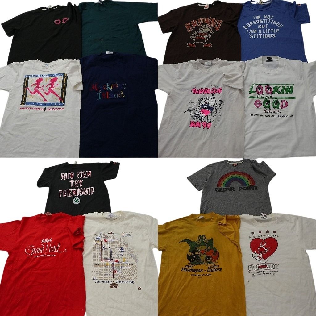 古着卸 まとめ売り ヴィンテージ シングルステッチ Tシャツ 14枚セット ( メンズ XS/Ｓ/Ｍ ) スクリーンスター 中古 古着 NF4660